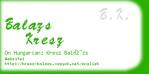 balazs kresz business card